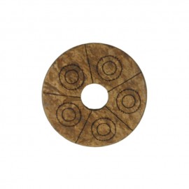 Round ring wood button